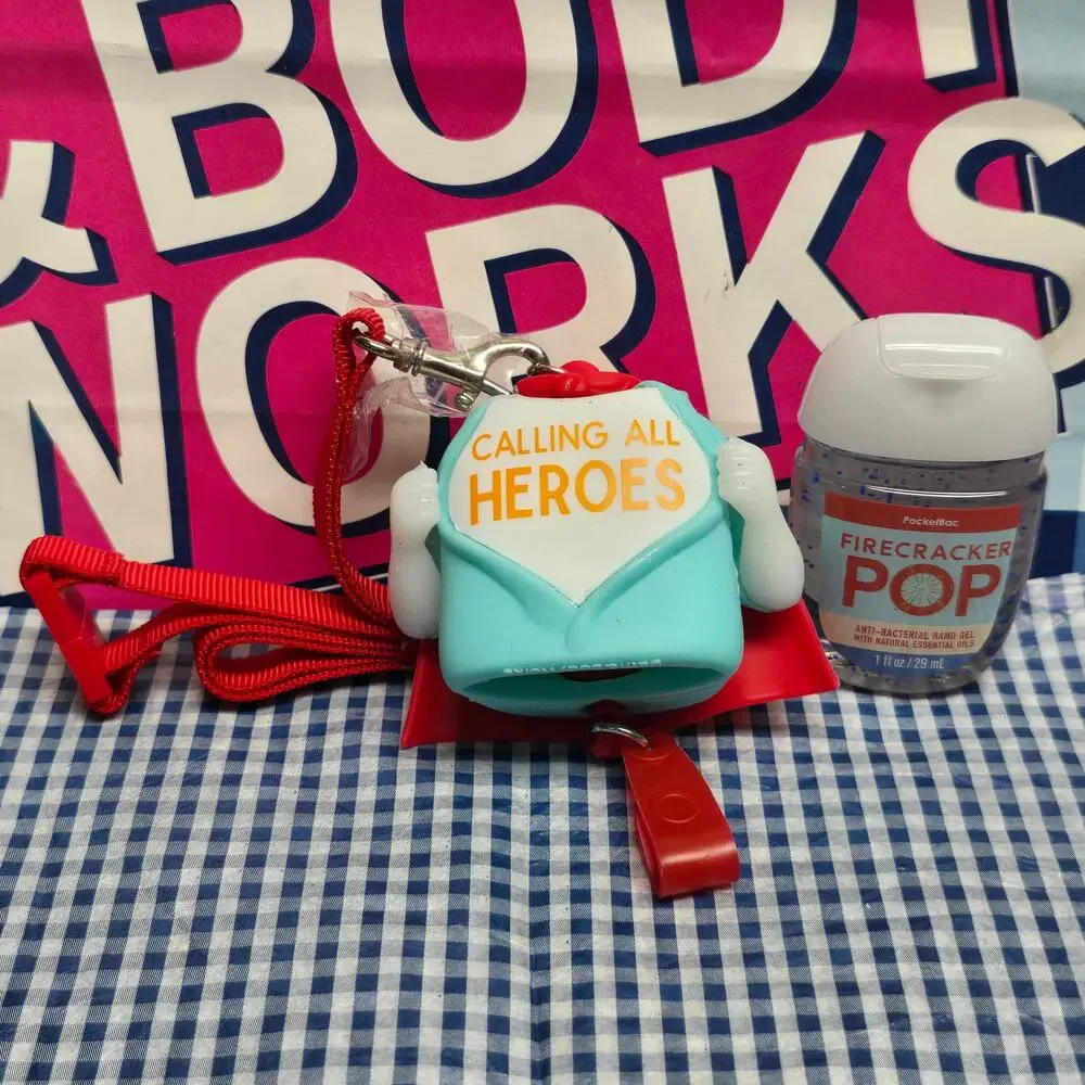 BBW Calling All Heroes Wearable Lanyard Pocketbac Holder Firecracker Pop Refill